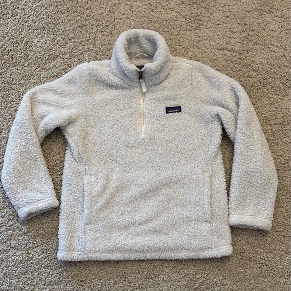 Patagonia Girls Los Gatos 1/4 zip pullover fleece small (7/8)